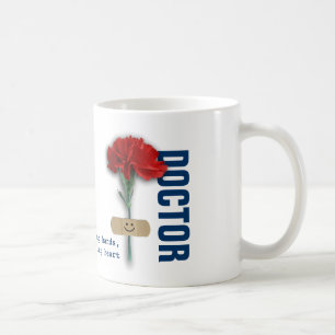 Mug Red Carnation Doctor Appréciation Cadeau