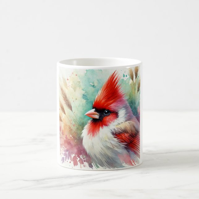 Mug Red crested cardinal 060824AREF107 - Watercolor (Centre)