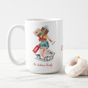 Mug Red Green Sleigh Script tendance Noël unique