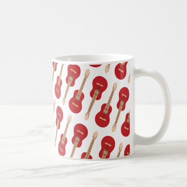 Mug Red Guitar Pattern (Droite)