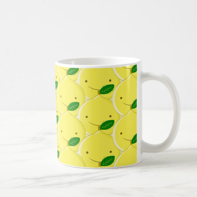 Mug Red Lemon Pattern (Droite)