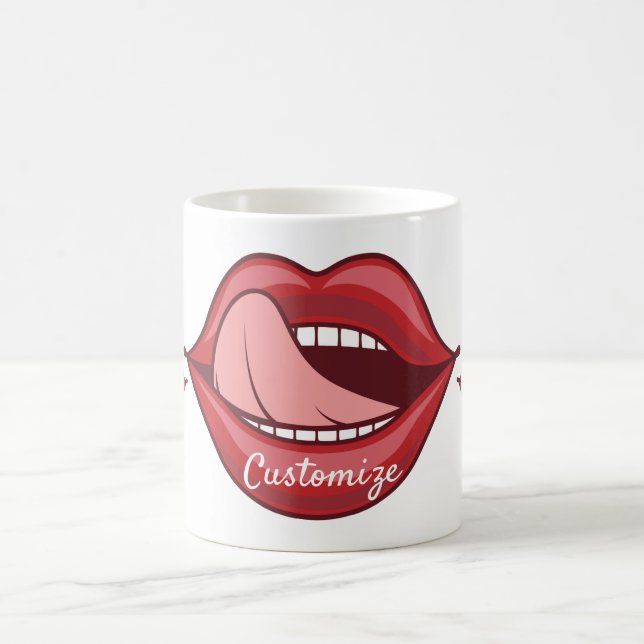 Mug Red Lips Open Mouth Thunder_Cove (Centre)