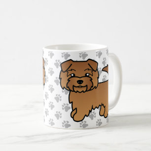 Mug Red Norfolk Terrier Cartoon Chien et Pâtes