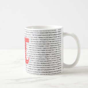Mug Red Number pi est un symbole de constante mathémat
