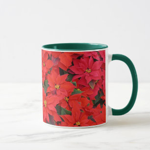 Mug Red Poinsettias I Christmas Holiday Floral Photo