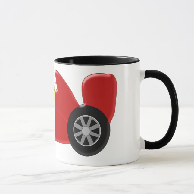 Mug Red Racing Car Ajouter Un Nom (Droite)