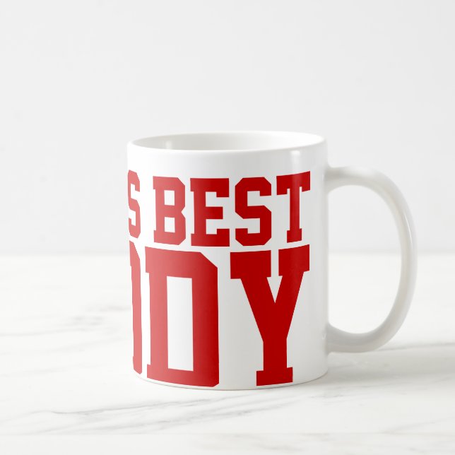 Mug Red Sports Font le meilleur papa du monde (Droite)