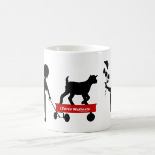 Mug Red Wagon Cute Chèvre et les enfants Totes MaChèvr