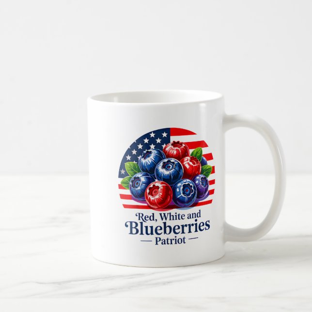 Mug Red White And Blueberries Christian Patriotic  (Droite)