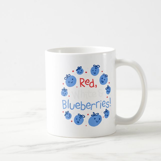 Mug Red, White And Blueberries Patriot Dom For Men Wom (Droite)