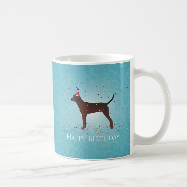Mug Redbone Coonhound Bonne conception d'anniversaire (Droite)