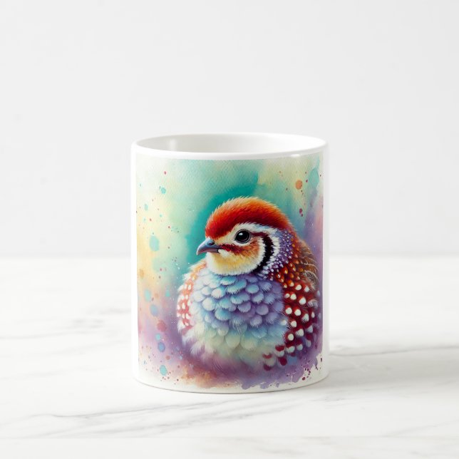 Mug Redheaded Buttonquail 060824AREF135 - Watercolor (Centre)