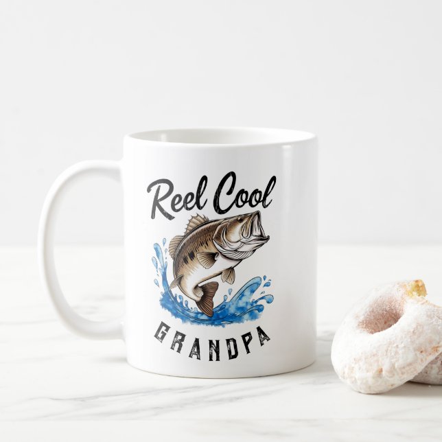 Mug Reel Cool Grand-pa Basse Pêche (Avec donut)
