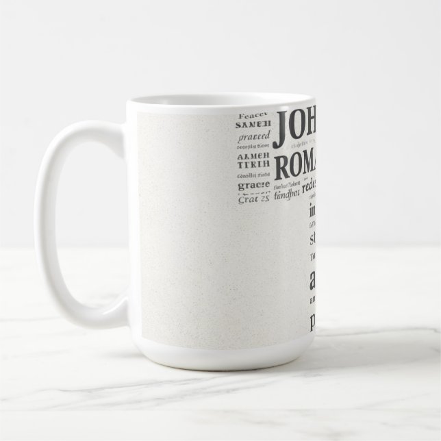 Mug Référence de verset biblique Croix Murale Art (Gauche)