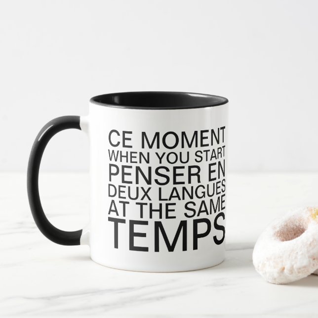 Mug Réflexion sur la typographie de la grammaire franç (Avec donut)