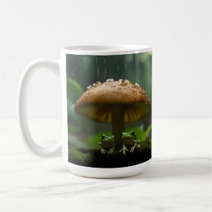 Mug Refuge Rainy Day : Frogs Shelter Sous Champignons