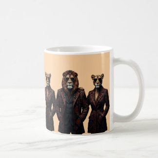 Mug Regal Lion & Lioness Power Couple in Ethnic 