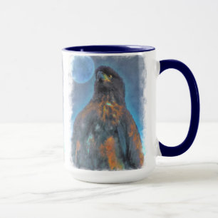 Mug Regal Young Bald Eagle et Moon Peinture