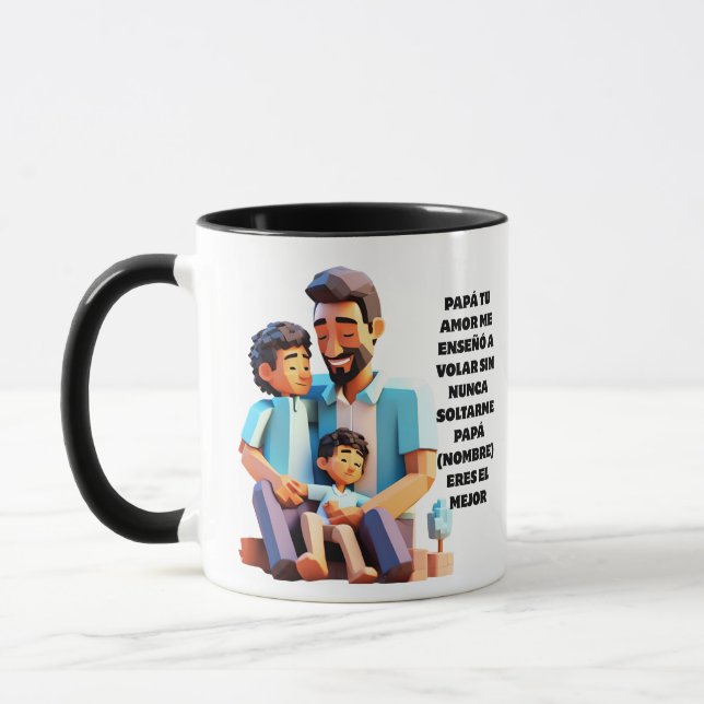 MUG REGALO PERSONALIZADO PARA PAPA (NOMBRE) (Gauche)