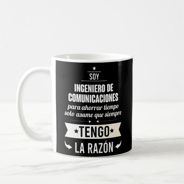 Mug Regalos Para Ingeniero De Comunicaciones - (Gauche)