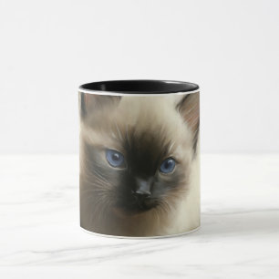 Mug Regard D'Innocence Siamese Kitten Portrait