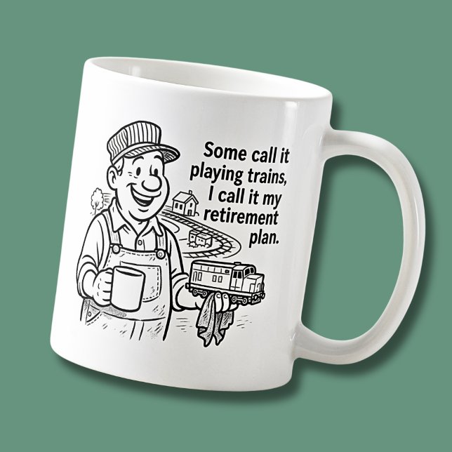 Mug Régime de retraite - Sagesse du conducteur de trai (Créateur téléchargé)