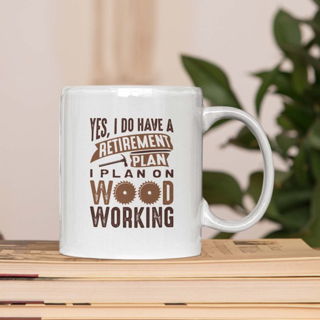 Mug Régime de retraite Travail du bois (Créateur téléchargé)