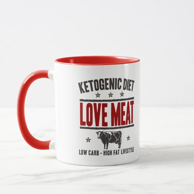Mug RÉGIME KETOGENIC : Viande d'amour - la basse vie (Gauche)