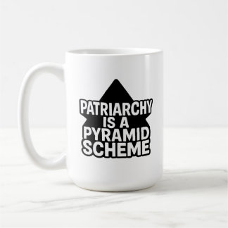 Mug Régime pyramidal anti-patriarcal en noir et blanc
