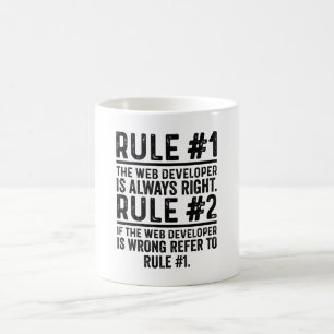 Mug Règle #1 Le Développeur Web A Toujours Raison Dr
