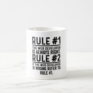 Mug Règle #1 Le Développeur Web A Toujours Raison Drôl