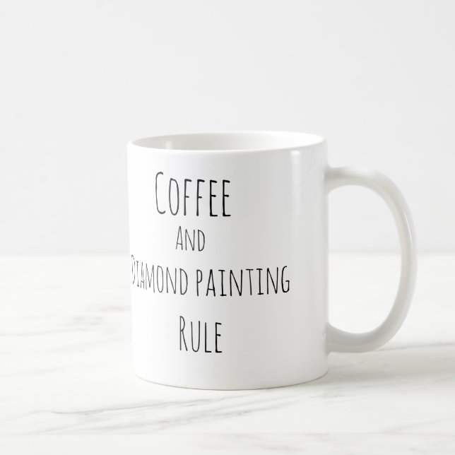 Mug Règle de la peinture du café et du diamant (Droite)