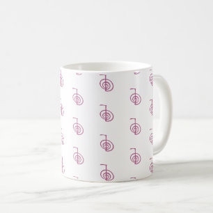 Mug Reiki Marbre blanc classique avec Cho Ku Rei