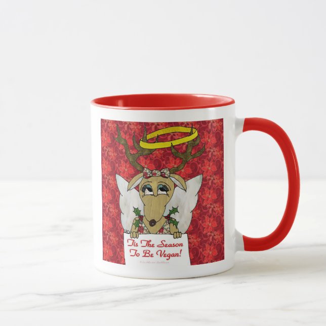 Mug Reindeer Angel C'est la saison d'être Vegan (Droite)