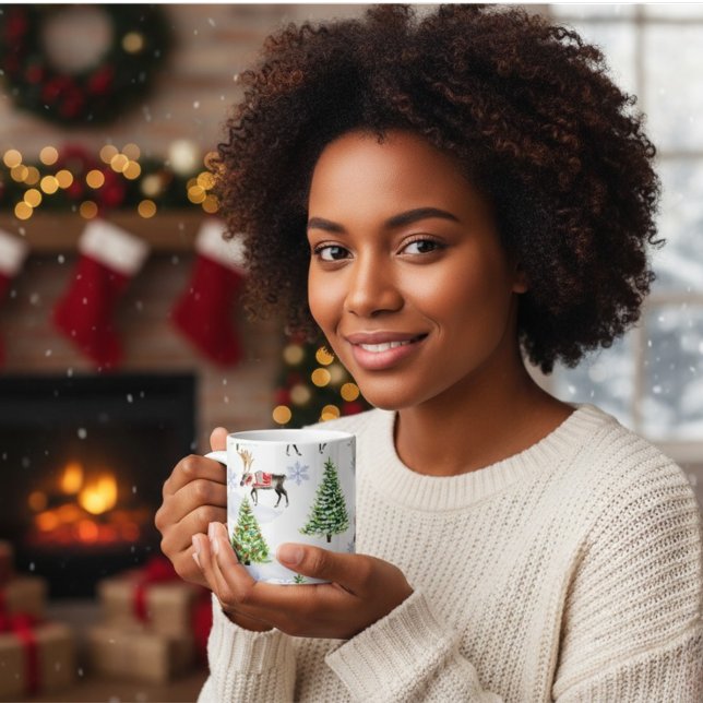 Mug Reindeer Christmas Tree Pattern (Créateur téléchargé)