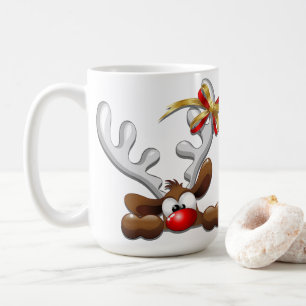 Mug Reindeer Puzzled drôle Caractère de Noël