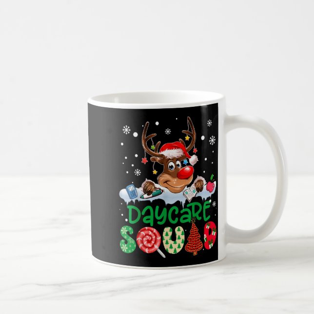Mug Reindeer Santa Hat Daycare Squad Teacher Christmas (Droite)