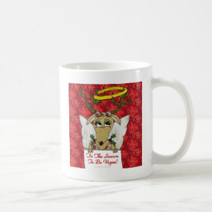 Mug Reindeer Tis the Season to be Vegan Cadeaux Vêteme