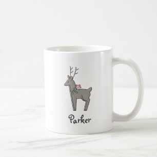 Mug Reinder moderne Noël Nom personnel