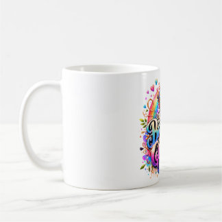Mug Reine d'anniversaire arc-en-ciel floral