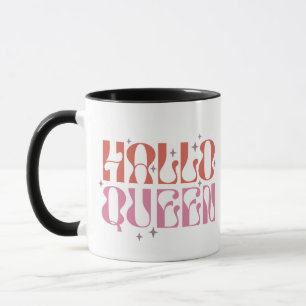 Mug Reine de la fête d'Halloween étoiles argentées bla