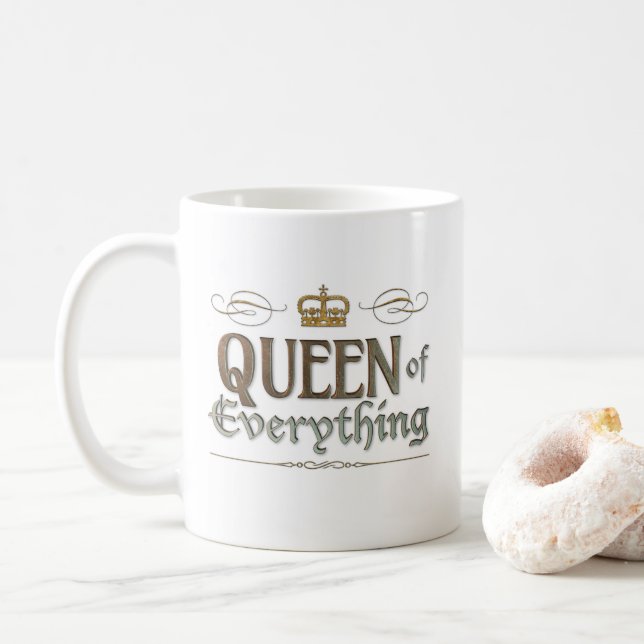 Mug REINE de tout Médiéval Royal Fête des Mères (Avec donut)