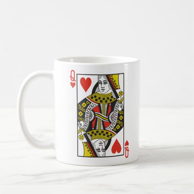 Mug Reine des cartes de jeu de coeurs (Gauche)