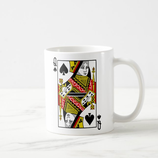 Mug Reine des cartes de jeu de pelles (Droite)