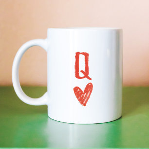Mug Reine des Coeurs tirée à la main