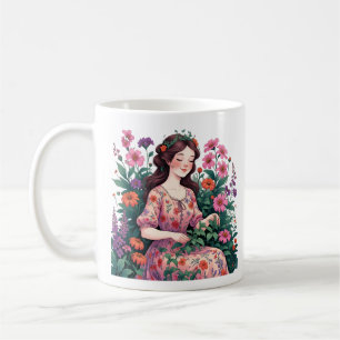 Mug Reine du jardin Esthétique de jardinier floral