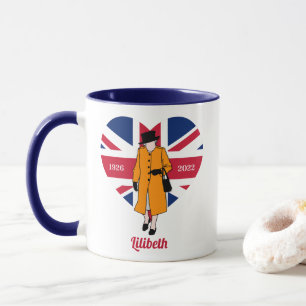 Mug Reine Elisabeth II Royaume-Uni Reine des Coeurs