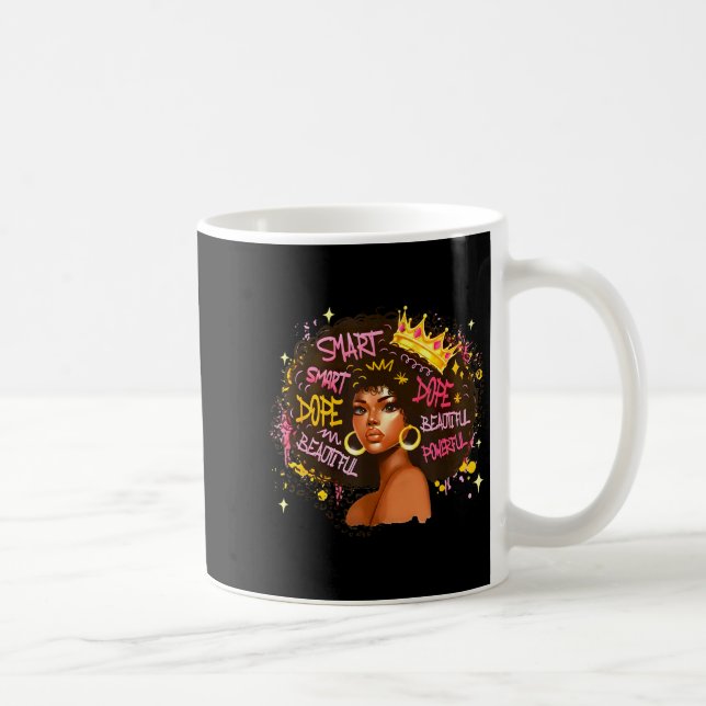 Mug Reine Noire Dripng Afro Mélanine Mois de l'Histoir (Droite)