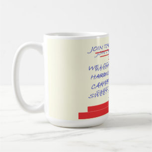 MUG REJOINDRE LE CLUB FUN MESSAGE BLEU ET ROUGE