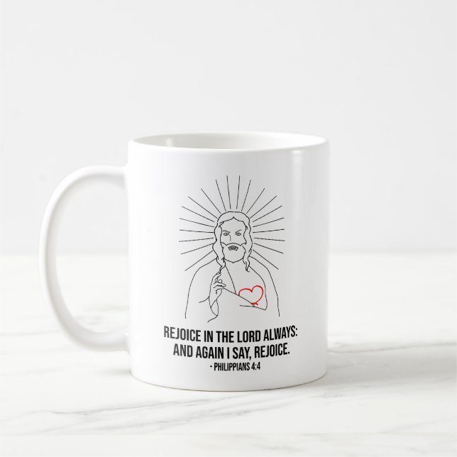 Mug Réjouissez-Vous Dans Le Seigneur Toujours Chrétien (Gauche)